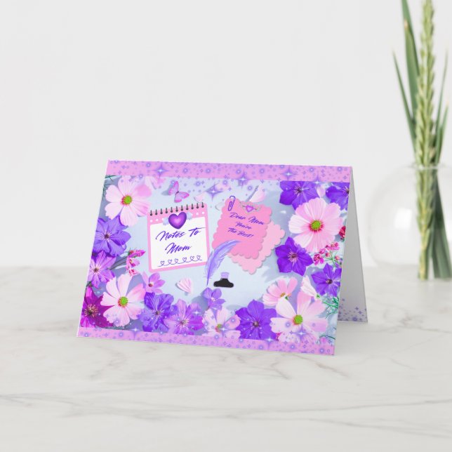 Tarjeta Mother's Day Notes To Mom  (Anverso)