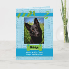 Tarjeta Mother's Day Photo Card from the Dog Blue