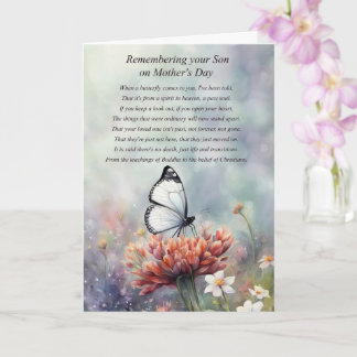 Tarjeta Mothers Day Sympathy Loss of Son in Memory 