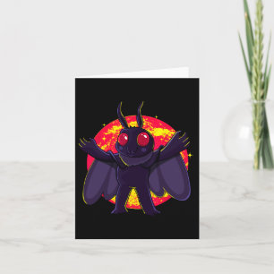 Tarjeta Mothman Cute Criaturas Cripticas Punto Agradable W