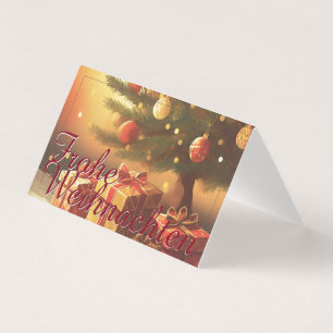 Tarjeta Motiv, mit Geschenken unterm Weihnachtsbaum 37016