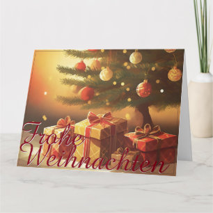 Tarjeta Motiv, mit Geschenken unterm Weihnachtsbaum 37016