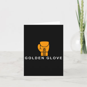 Tarjeta Motivación de boxeo de guantes dorados