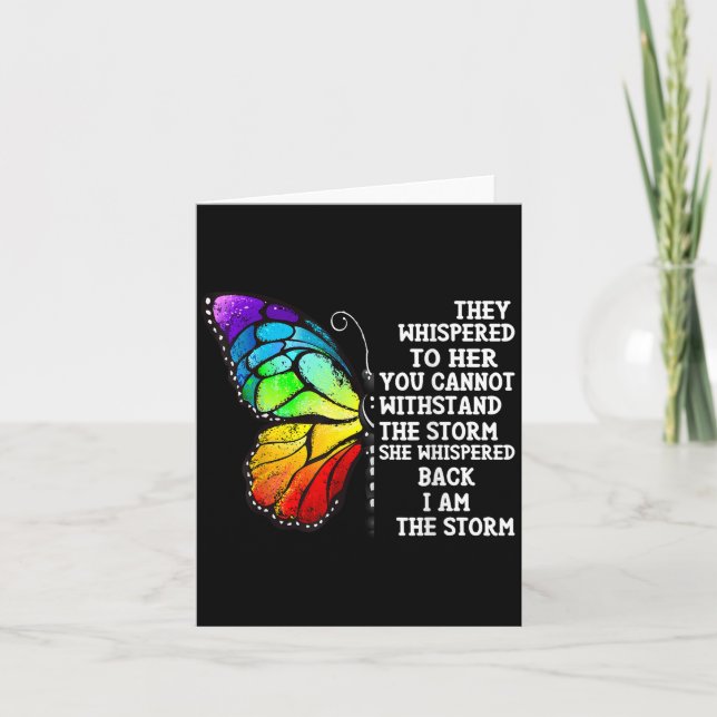 Tarjeta Motivación de empoderamiento de mariposas inspirad (Anverso)