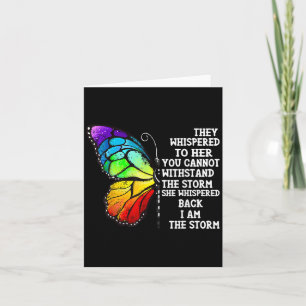 Tarjeta Motivación de empoderamiento de mariposas inspirad