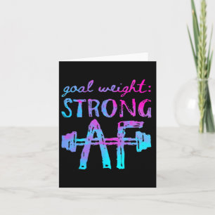 Tarjeta Motivación de entrenamiento Af fuerte de peso de o