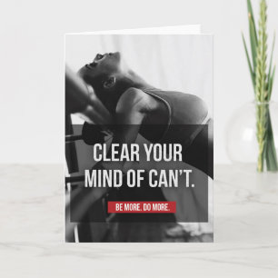 Tarjeta Motivación de entrenamiento de las mujeres: despej