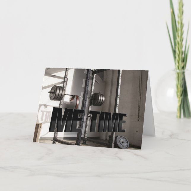 Tarjeta Motivación de entrenamiento de rack de squat - Tie (Anverso)