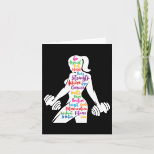 Tarjeta Motivación de gimnasio de las mujeres Curso de fit