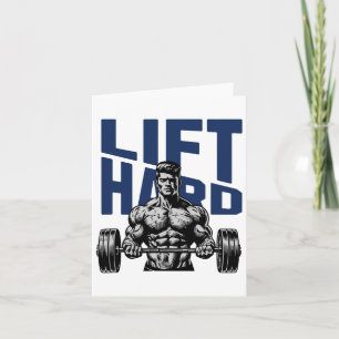 Tarjeta Motivación de gimnasio de levantamiento de pesas d