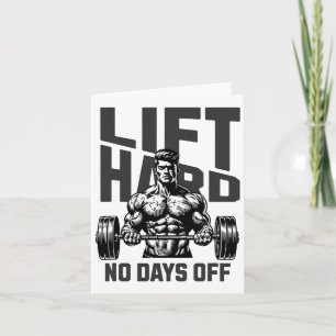 Tarjeta Motivación de gimnasio de levantamiento de pesas d