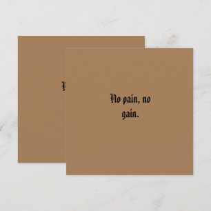 Tarjeta Motivación de GIMNASIO Texto personalizado  y marr