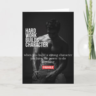 Tarjeta Motivación de gimnasio y fitness - Construcción de