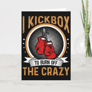 Tarjeta Motivación de Kickboxing I Kickbox para Quemar la
