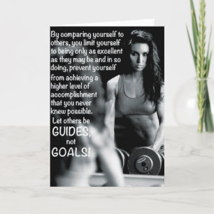 Tarjeta Motivación de las mujeres para el entrenamiento -