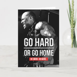 Tarjeta Motivación del Bodybuilding - vaya difícilmente o