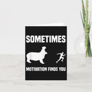 Tarjeta Motivación divertida de la corredora deportiva de