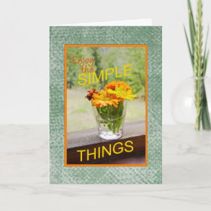 Tarjeta Motivación Pensando en Ti Margaritas Foto Personal