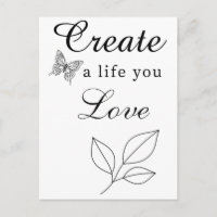 Tarjeta Motivacional Crea una Vida que Amas