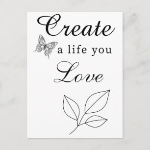Tarjeta Motivacional Crea una Vida que Amas