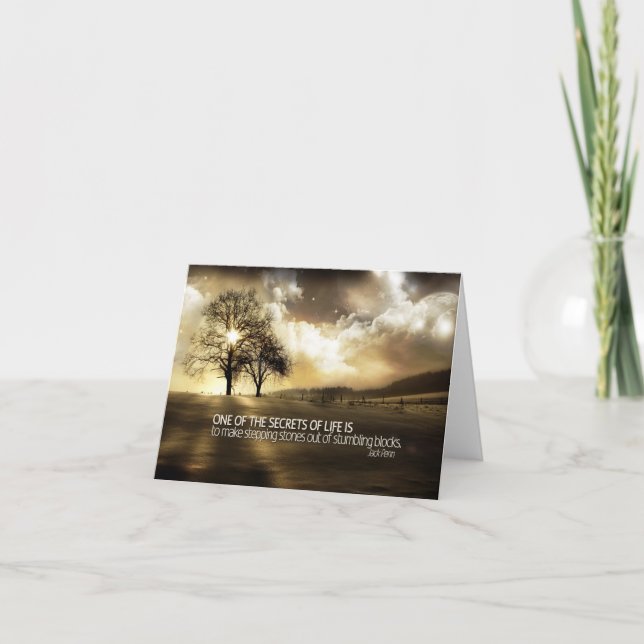 Tarjeta motivacional de secretos de vida (Anverso)