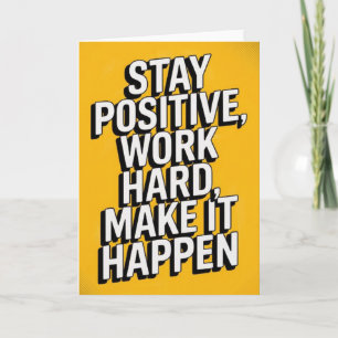 Tarjeta Motivacional "Mantén la Positividad, Traba
