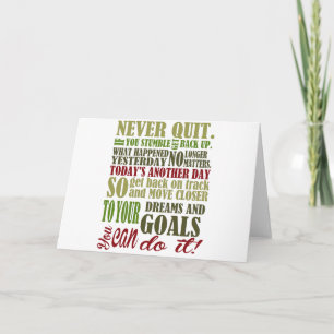 Tarjeta Motivacional: Nunca se va