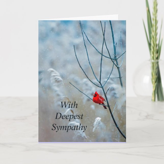 Tarjeta Motivador Cardenal clásico de Navidades de pájaro  (Anverso)