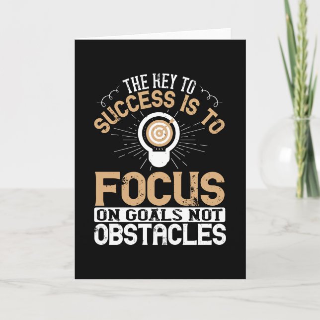 Tarjeta Motivation -Focus On Goals Not Obstacles (Anverso)