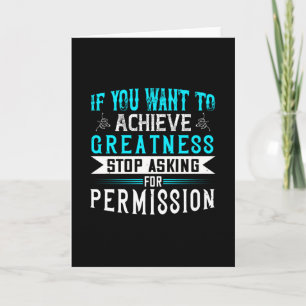 Tarjeta Motivation - If You Want Greatness