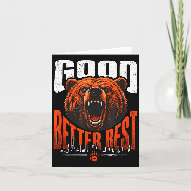 Tarjeta Motivation Saying Bears Good Better Never Let It R (Anverso)
