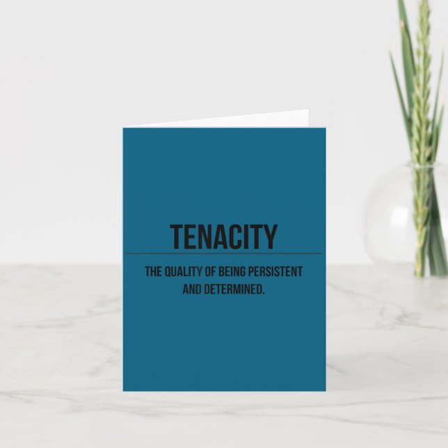 Tarjeta Motivation Tenacity Entrepreneur Slogan Quote  (Anverso)