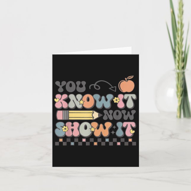 Tarjeta Motivational State Testing Test Day You Know It No (Anverso)