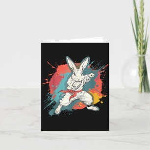 Tarjeta Motivo de conejo de karate Taekwondo Jiu-Jitsu MMA
