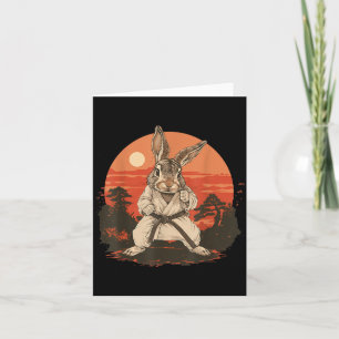 Tarjeta Motivo de conejo de karate Taekwondo Jiu-Jitsu MMA