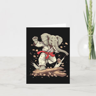 Tarjeta Motivo de elefante de karate Taekwondo Kickboxing