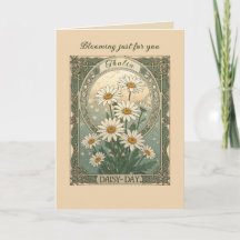 Motivo de Flor del Mes de Cumpleaños de Daisy Day