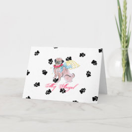 Tarjeta Motivo de hueso de pug