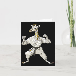 Tarjeta Motivo de jirafa de karate Taekwondo Jiu-Jitsu Mma
