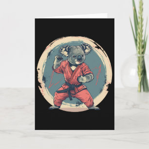 Tarjeta Motivo de koala de karate Taekwondo Jiu-jitsu Mma 