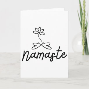 Tarjeta Motivo de Namaste de Loto para Espiritualidad Medi