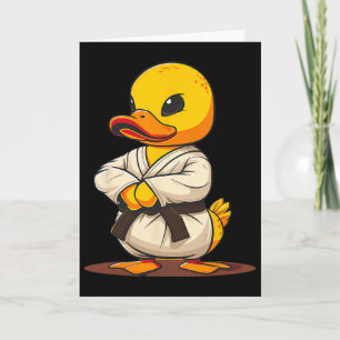 Tarjeta Motivo de pato de goma de karate Taekwondo Jiu-jit