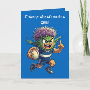 Tarjeta Motivo de Rugby Escocés Cardo Dash