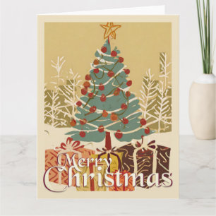 Tarjeta Motivo navideño, con regalos bajo el árbol de Navi