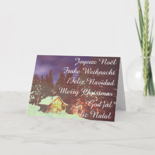 Tarjeta Motivo para la Navidad invierno mágico