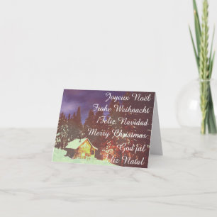 Tarjeta Motivo para Navidades inviernos maravilla