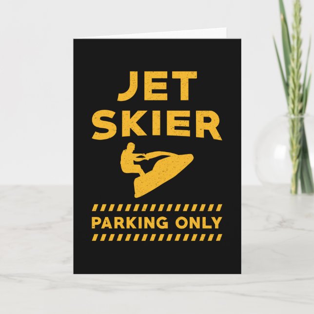 Tarjeta Moto acuática de esquí de moto acuática Estacionam (Anverso)