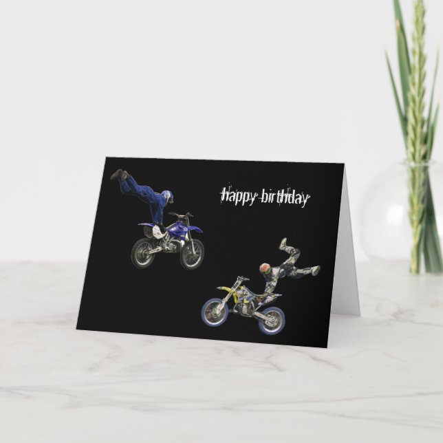 Tarjeta moto de cross aéreo gemelo (Anverso)
