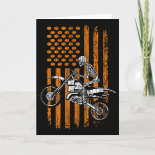 Tarjeta Moto de tierra esqueleto Halloween hombres niños m