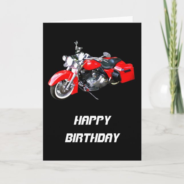 Tarjeta Moto de Touring Rojo (Anverso)
